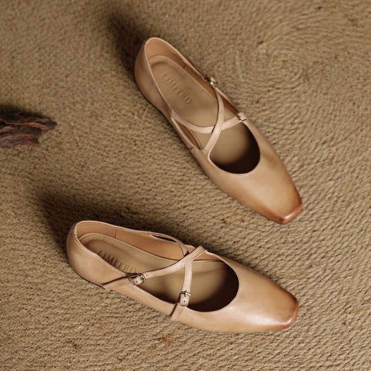 Lavina Genuine Leather Flats