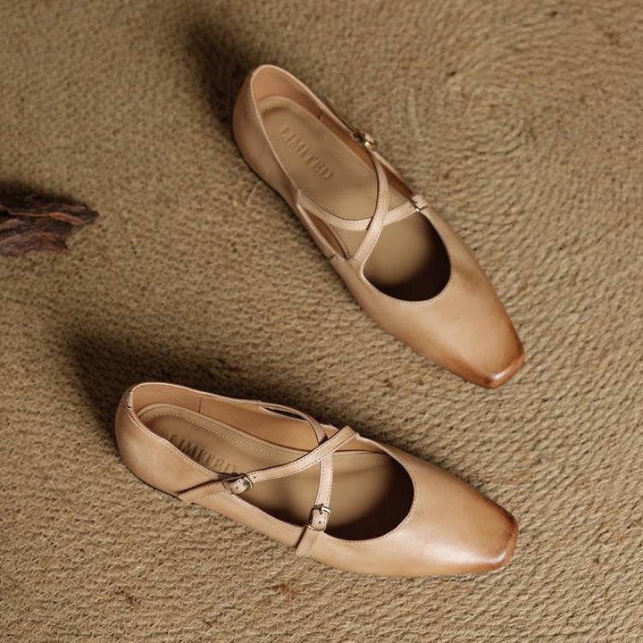 Lavina Genuine Leather Flats