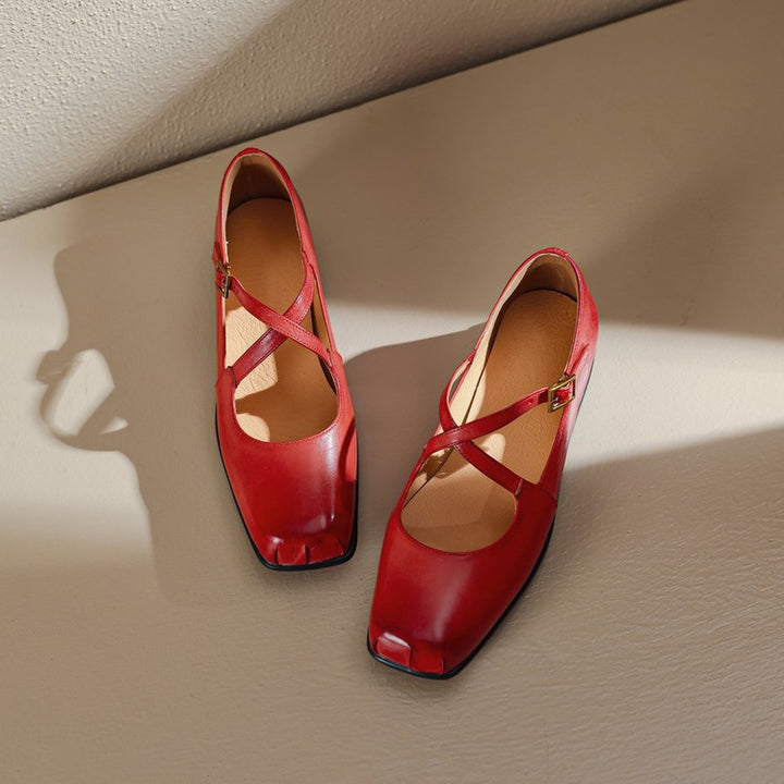Fina Genuine Leather Flats