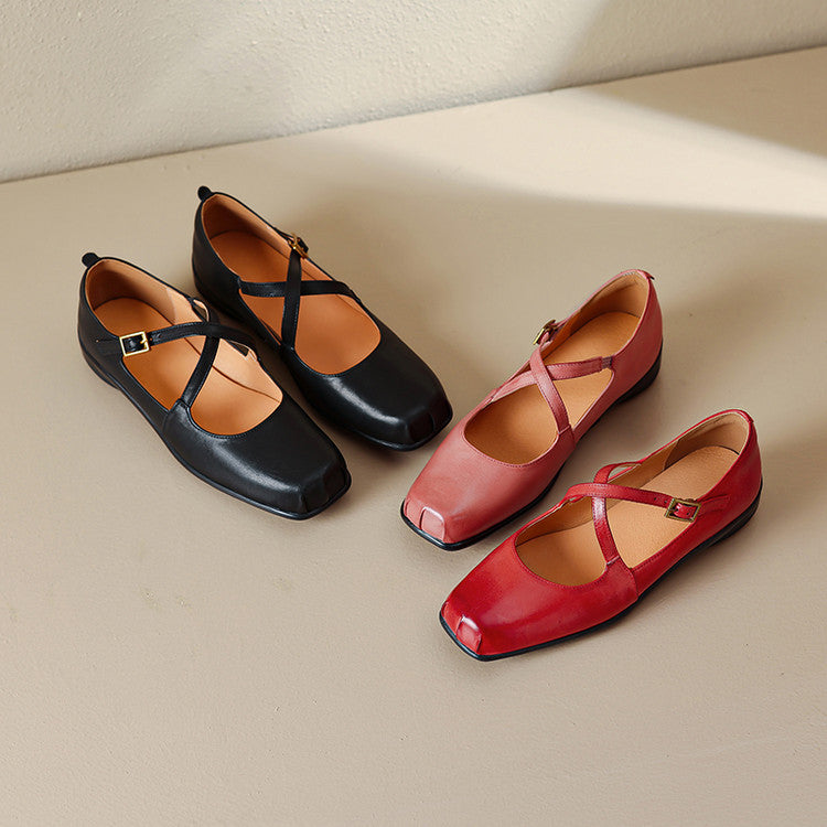 Fina Genuine Leather Flats