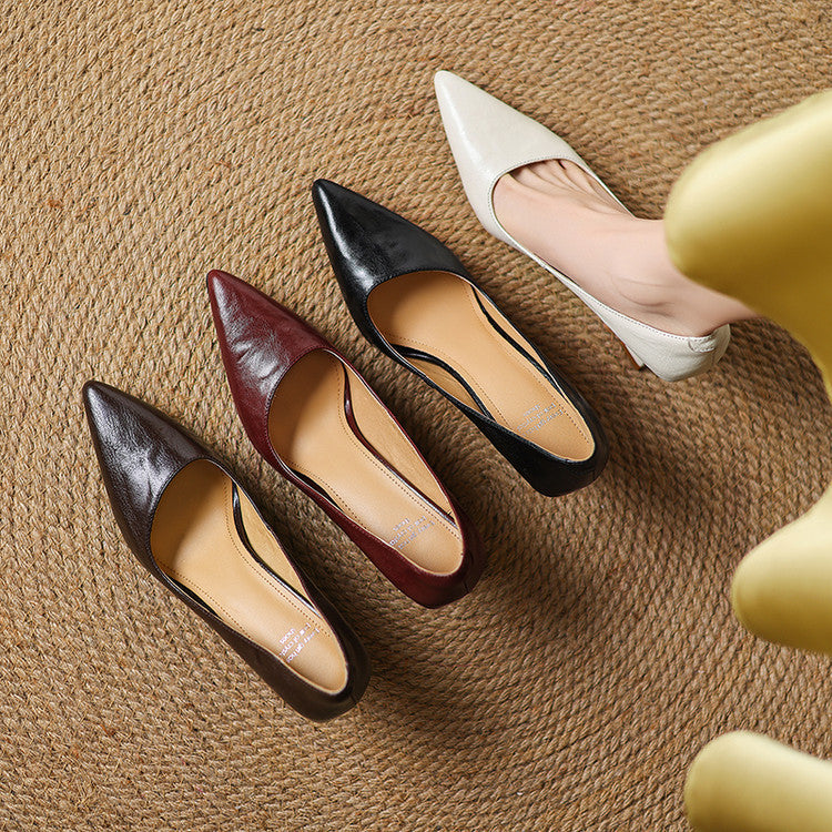 Valena Genuine Leather Heels