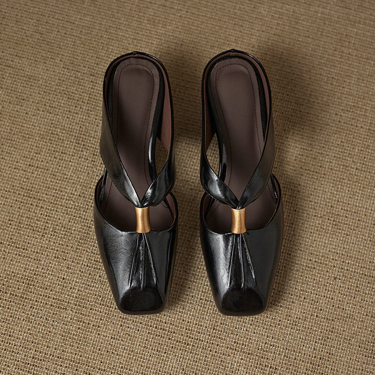 Almafi Genuine Leather Mules