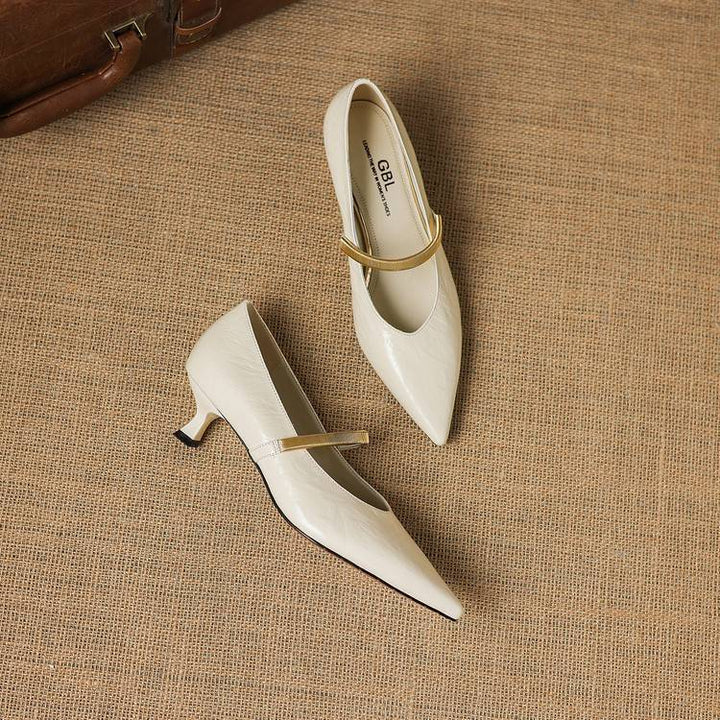 Norah Genuine Leather Heels