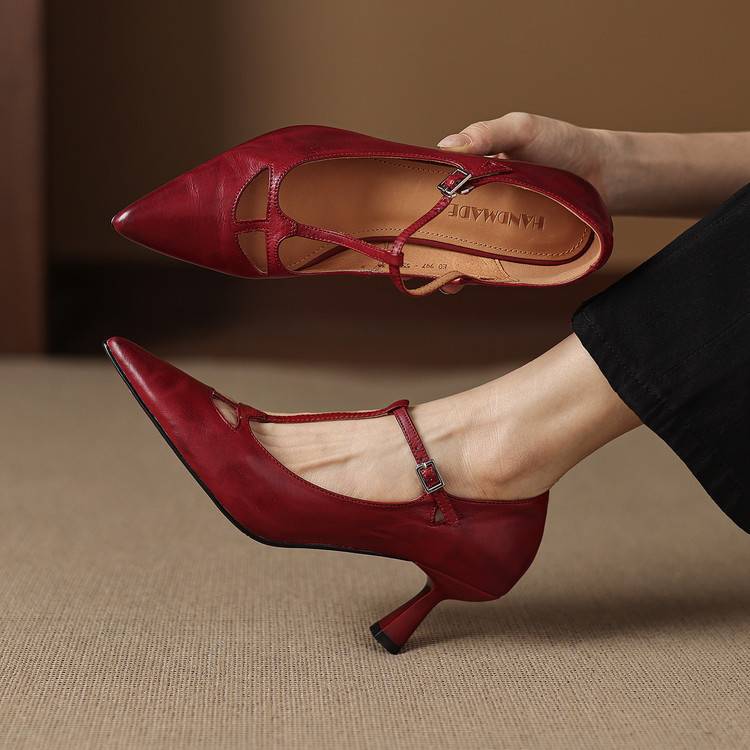 Lucia Genuine Leather Heels