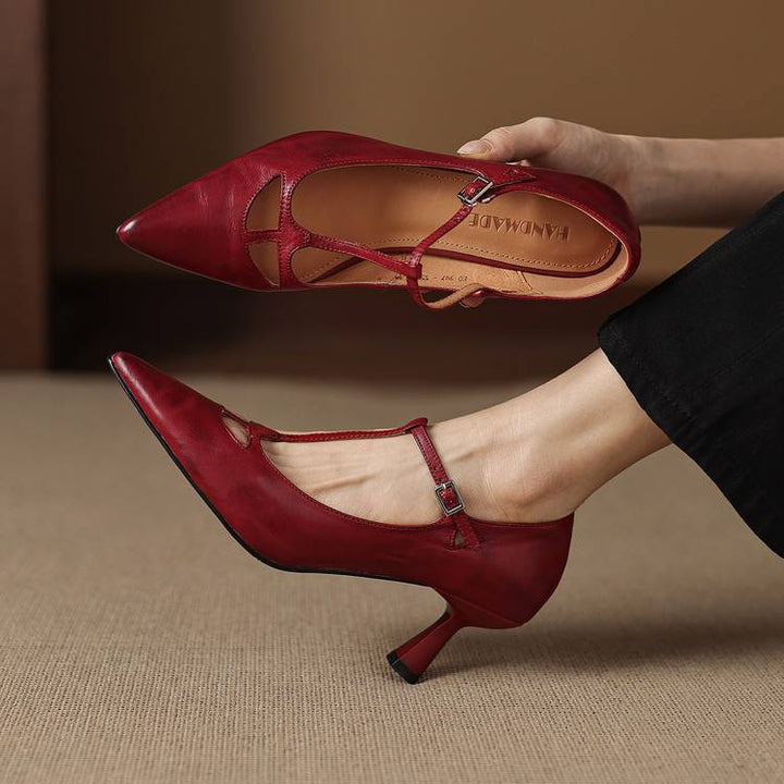 Lucia Genuine Leather Heels