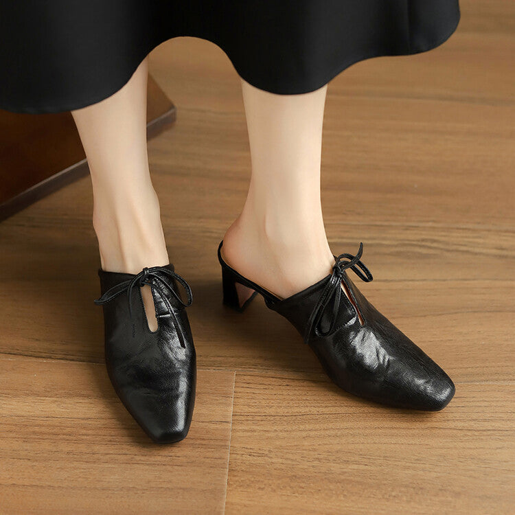 Vionetta Genuine Leather Mules