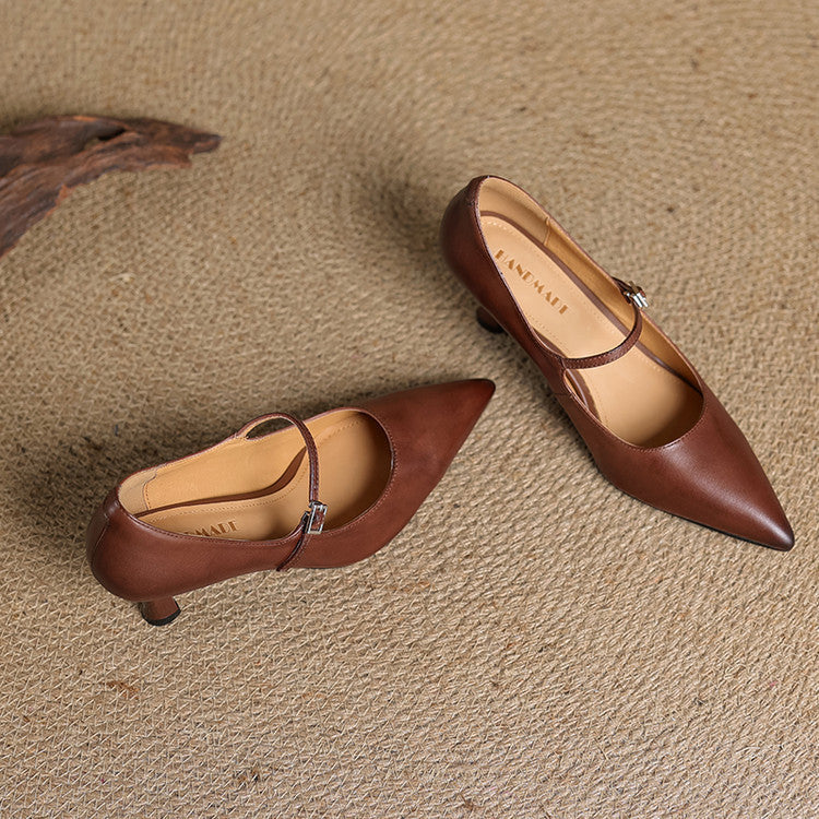 Eva Genuine Leather Heels