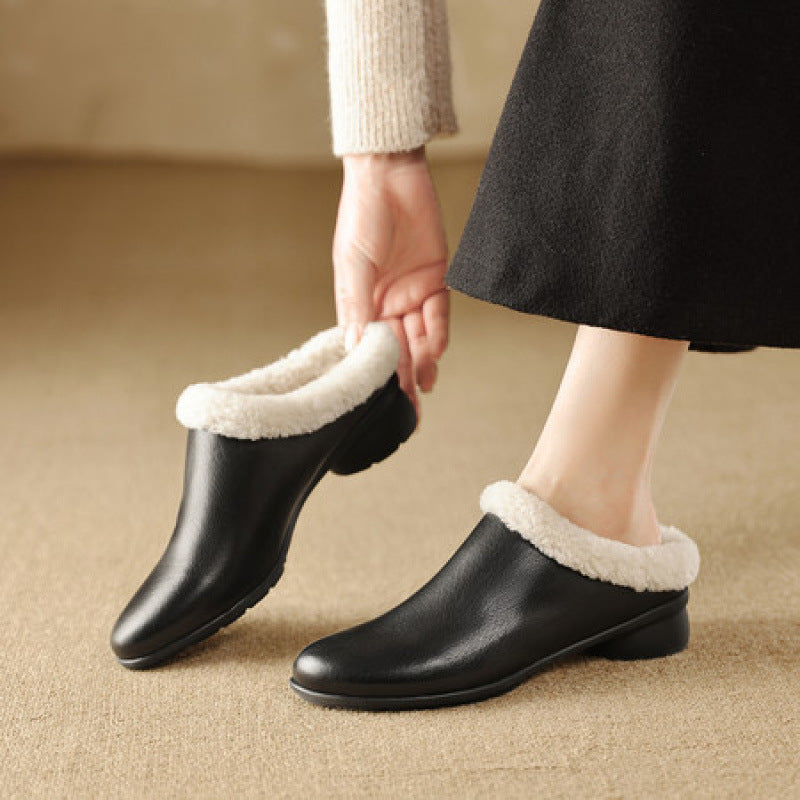 Ruelle Fleece-Lined Mules