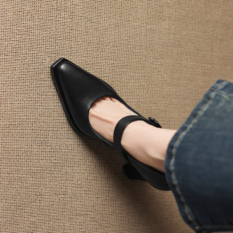Clara Genuine Leather Heels