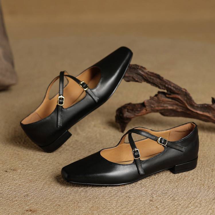Lavina Genuine Leather Flats