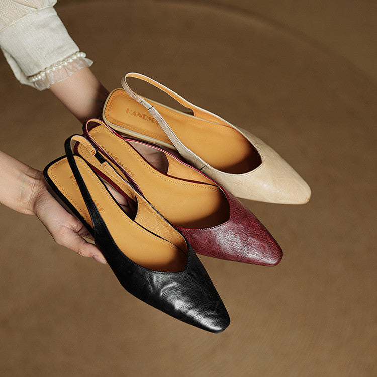 Leira Genuine Leather Mules