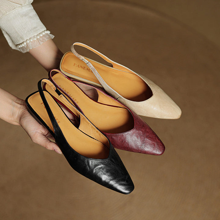 Leira Genuine Leather Mules