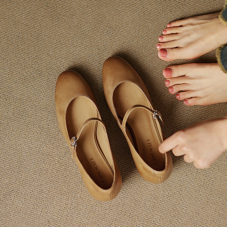 Arelis Genuine Leather Heels