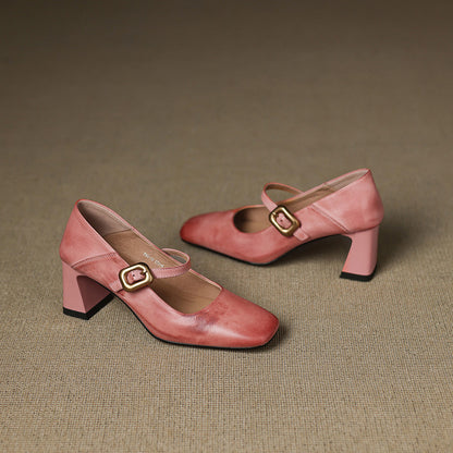 Luna Genuine Leather Heels