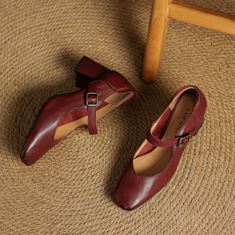 Cira Genuine Leather Heels