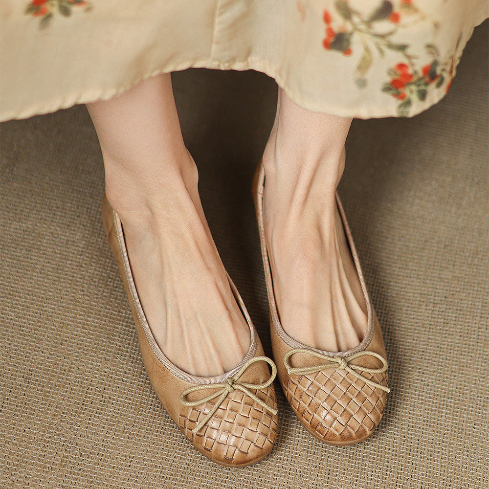 Vara Genuine Leather Flats