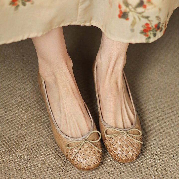 Vara Genuine Leather Flats