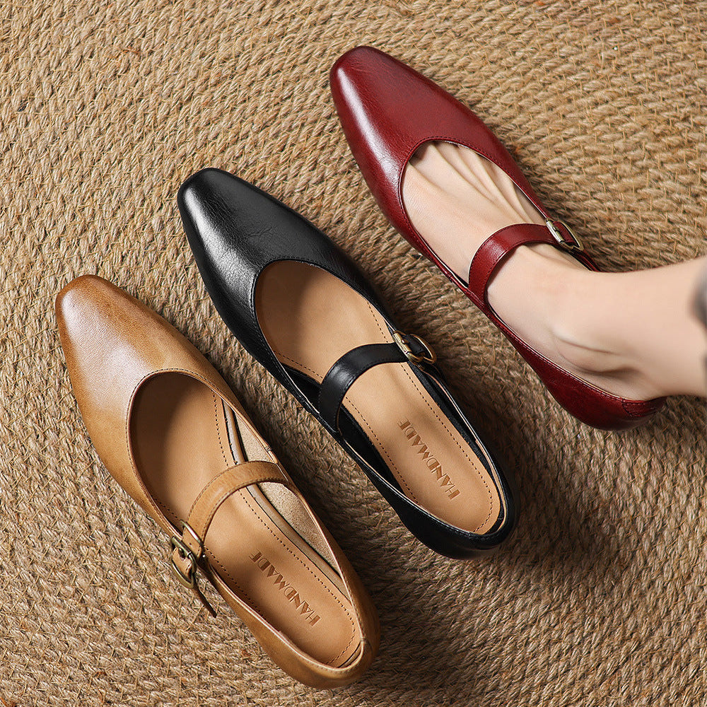 Lila Genuine Leather Flats