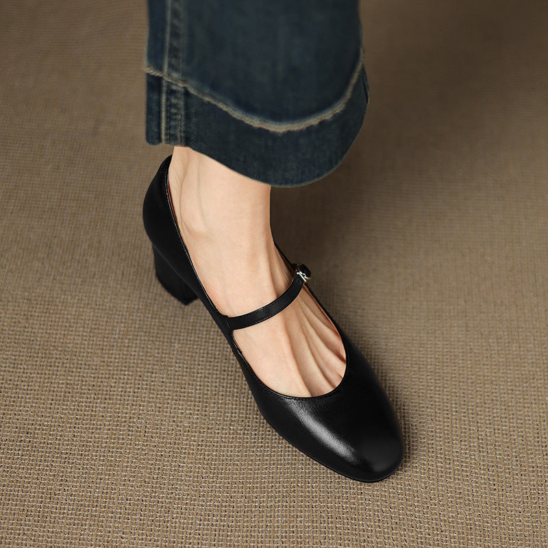 Arelis Genuine Leather Heels