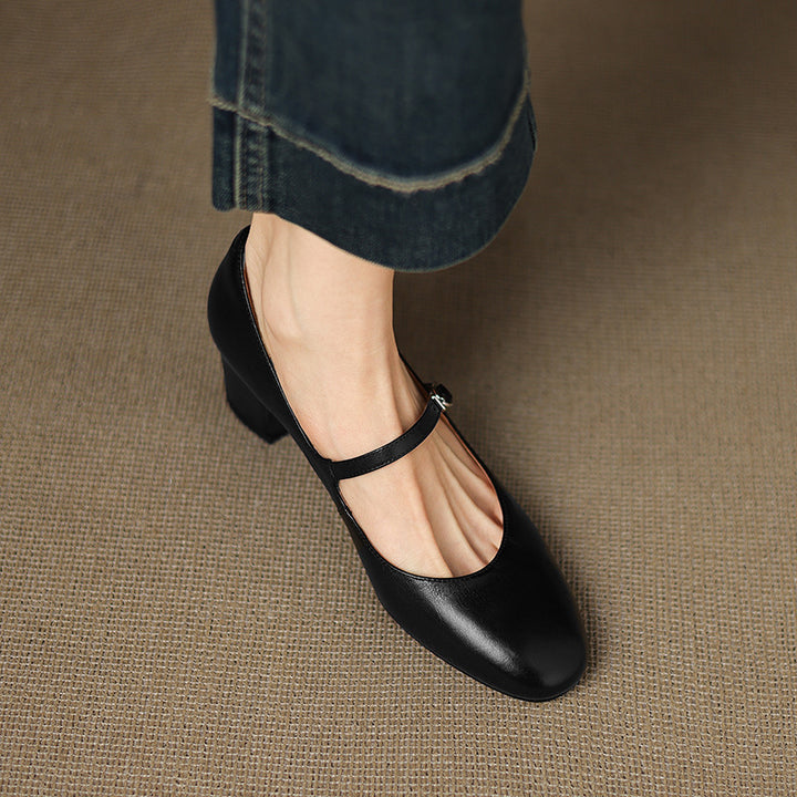 Arelis Genuine Leather Heels