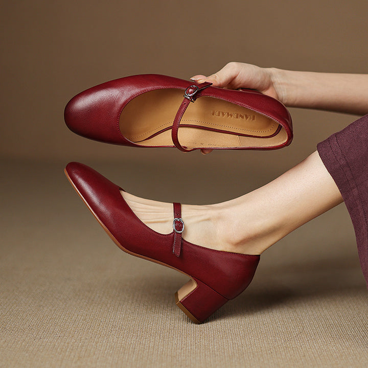 Arelis Genuine Leather Heels