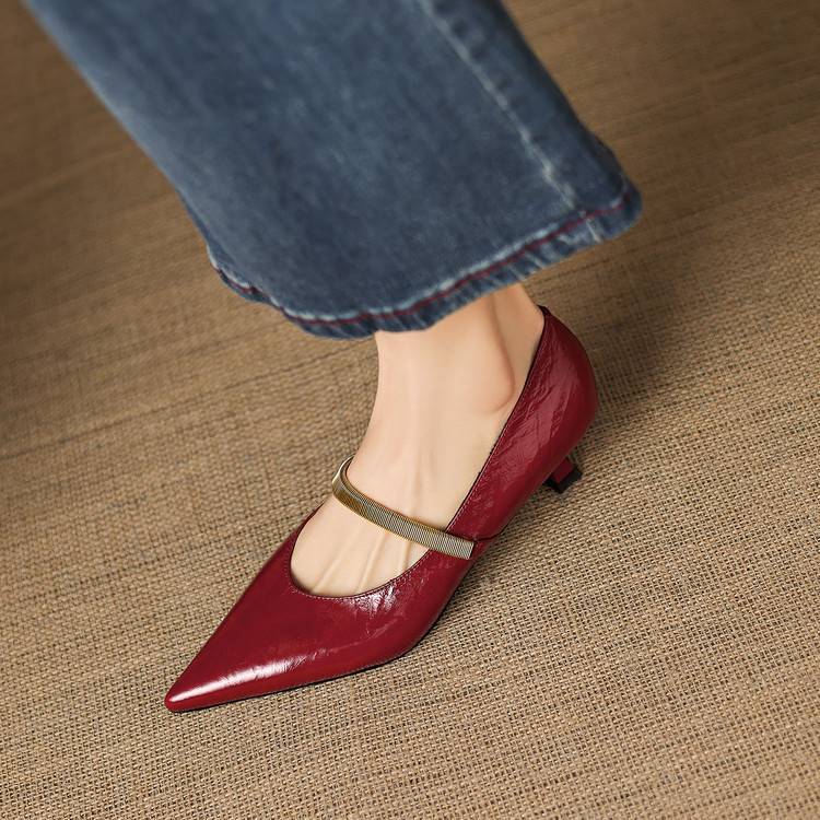 Norah Genuine Leather Heels