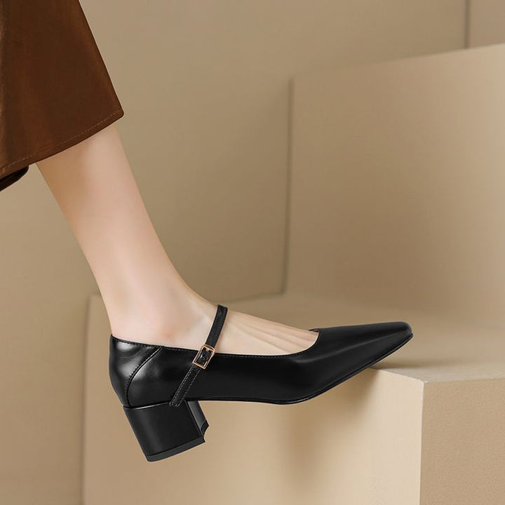 Kristen Genuine Leather Heels