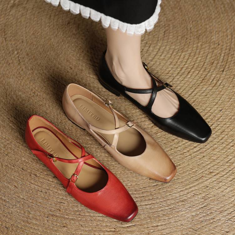 Lavina Genuine Leather Flats