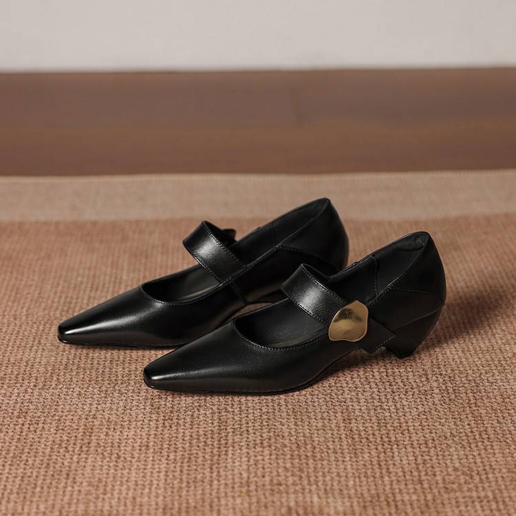 Alysa Genuine Leather Heels