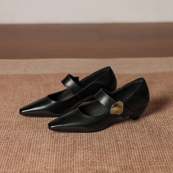Alysa Genuine Leather Heels