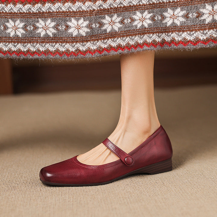 Orelia Genuine Leather Flats