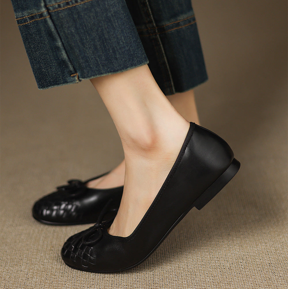 Vara Genuine Leather Flats