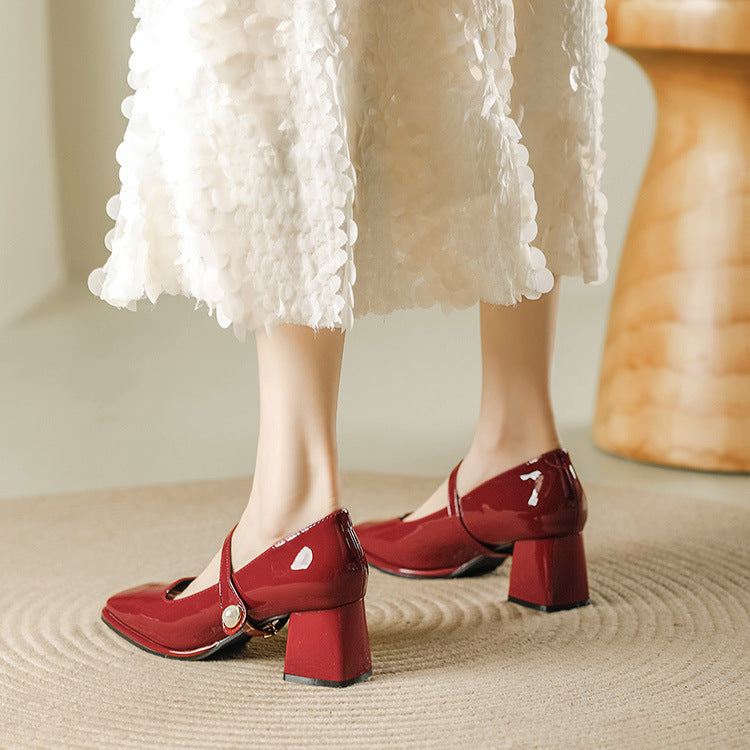 Nina Leather Heels