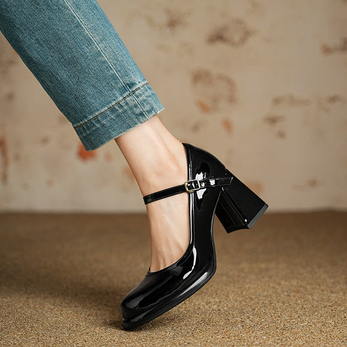 Casira Genuine Leather Heels