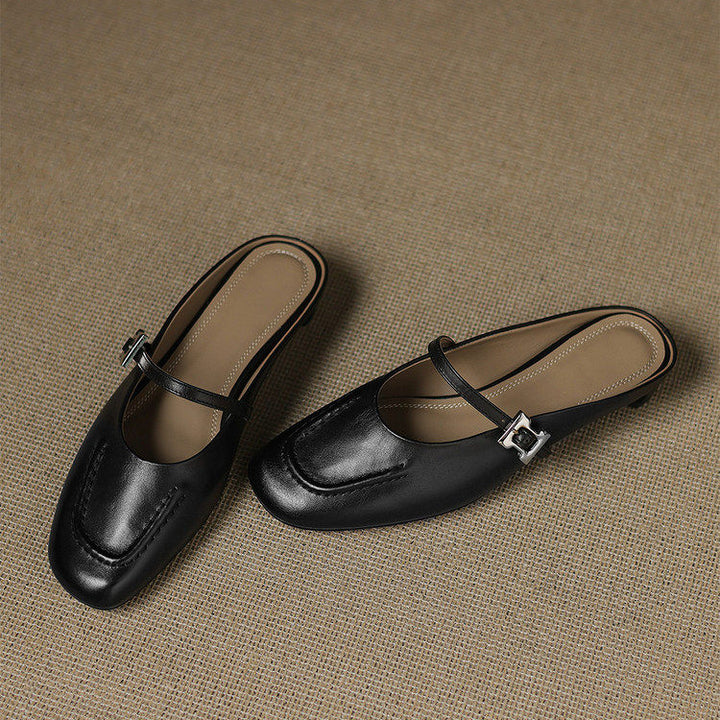 Elira Genuine Leather Mules
