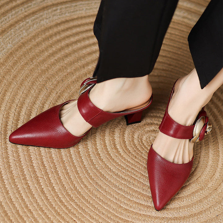 Amaria Genuine Leather Heels