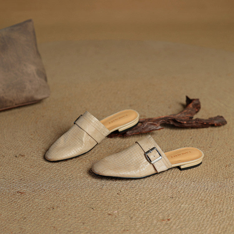Malena Genuine Leather Mules