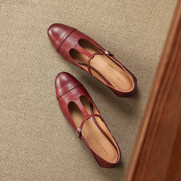 Elina Genuine Leather Flats