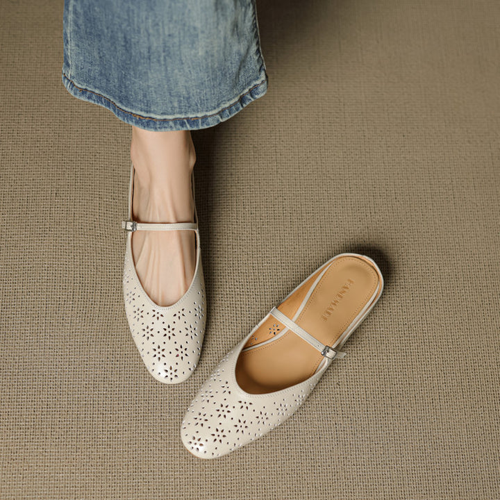 Alina Genuine Leather Mules
