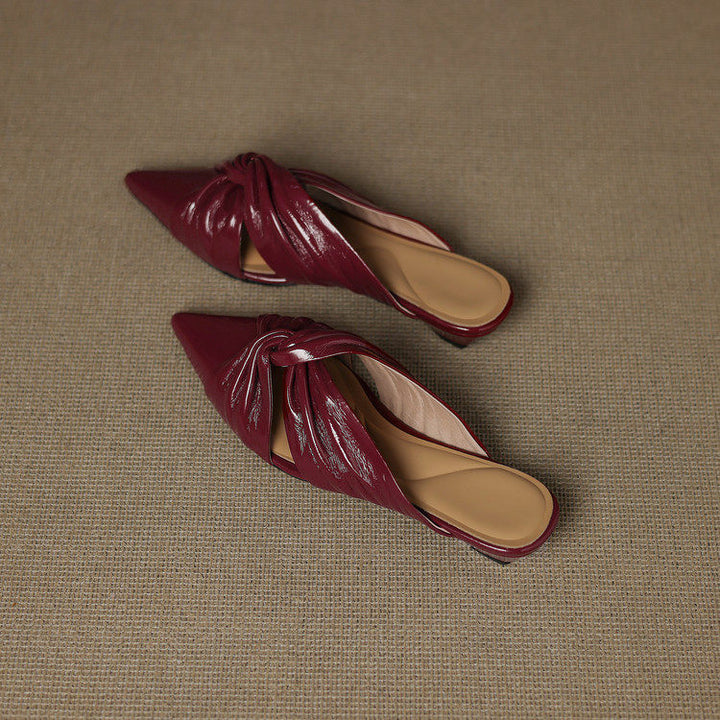 Elvara Genuine Leather Mules