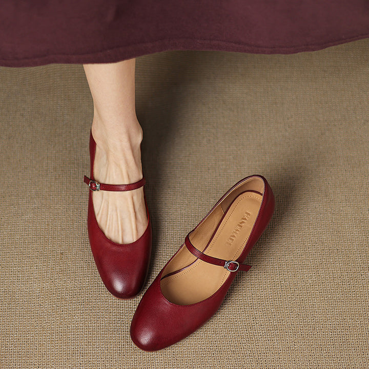 Arelis Genuine Leather Heels