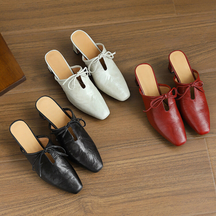 Vionetta Genuine Leather Mules