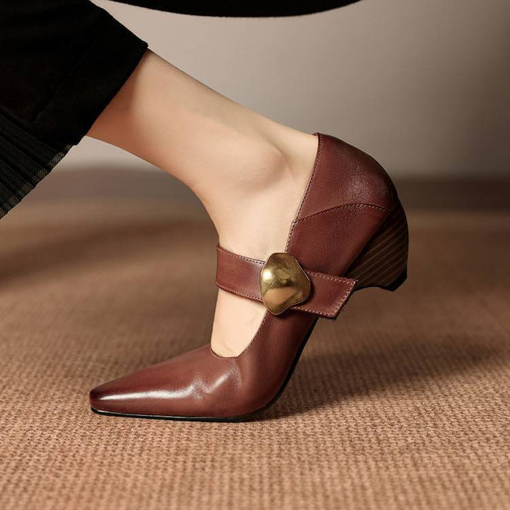 Alysa Genuine Leather Heels
