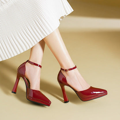 Evette Leather Heels