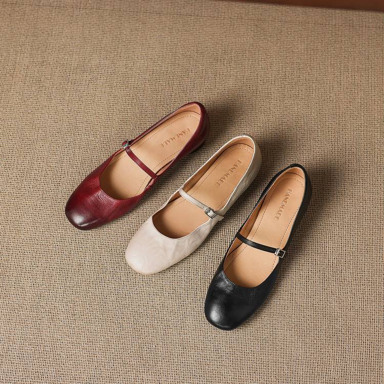 Rose Genuine Leather Flats