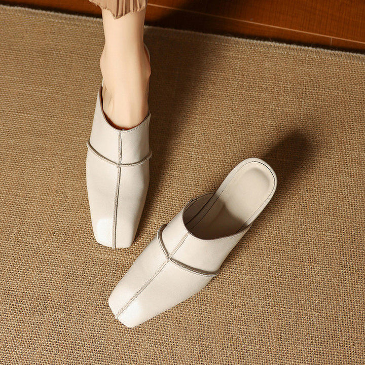 Lucie Genuine Leather Mules