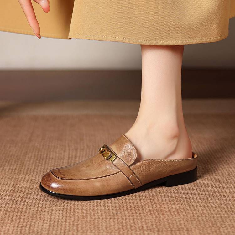 Fiorella Genuine Leather Mules