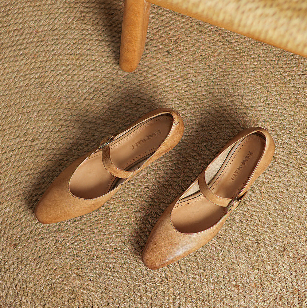 Lila Genuine Leather Flats
