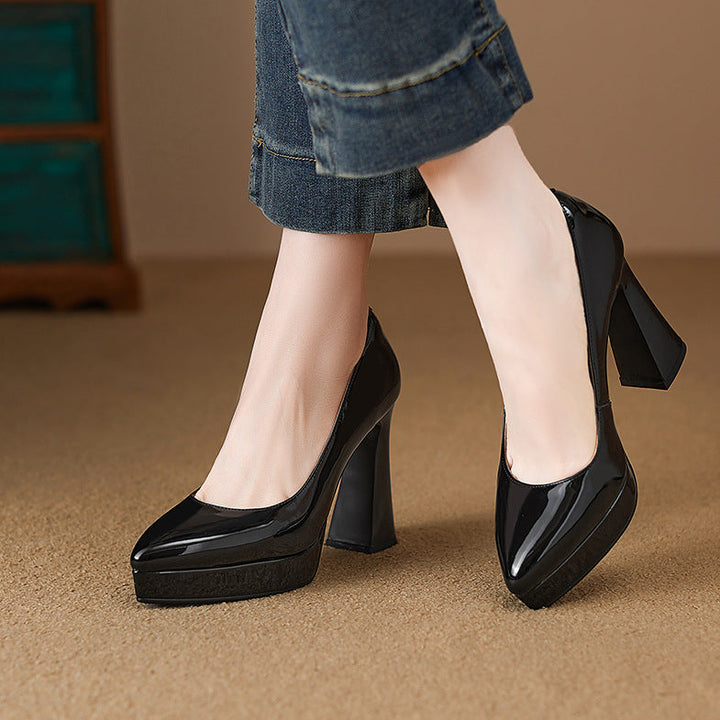 Thea Genuine Leather Heels