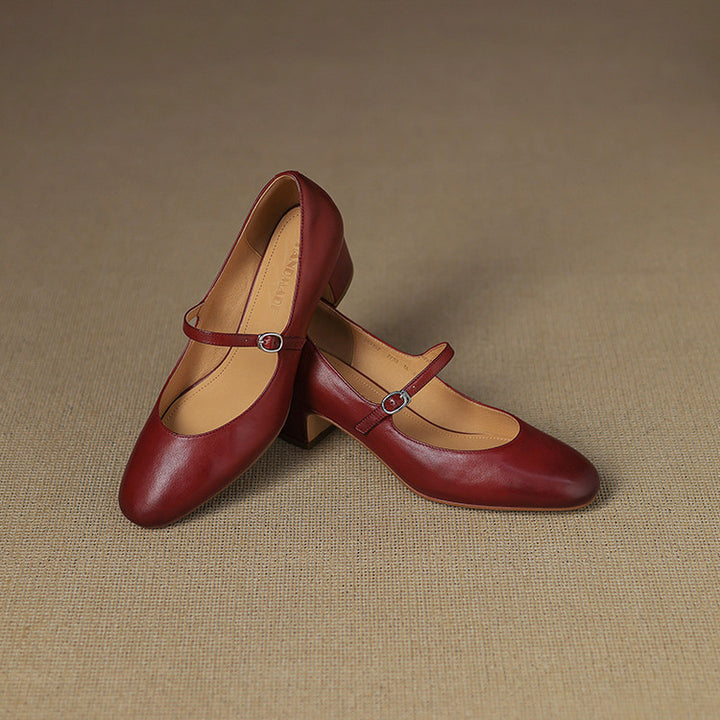 Arelis Genuine Leather Heels